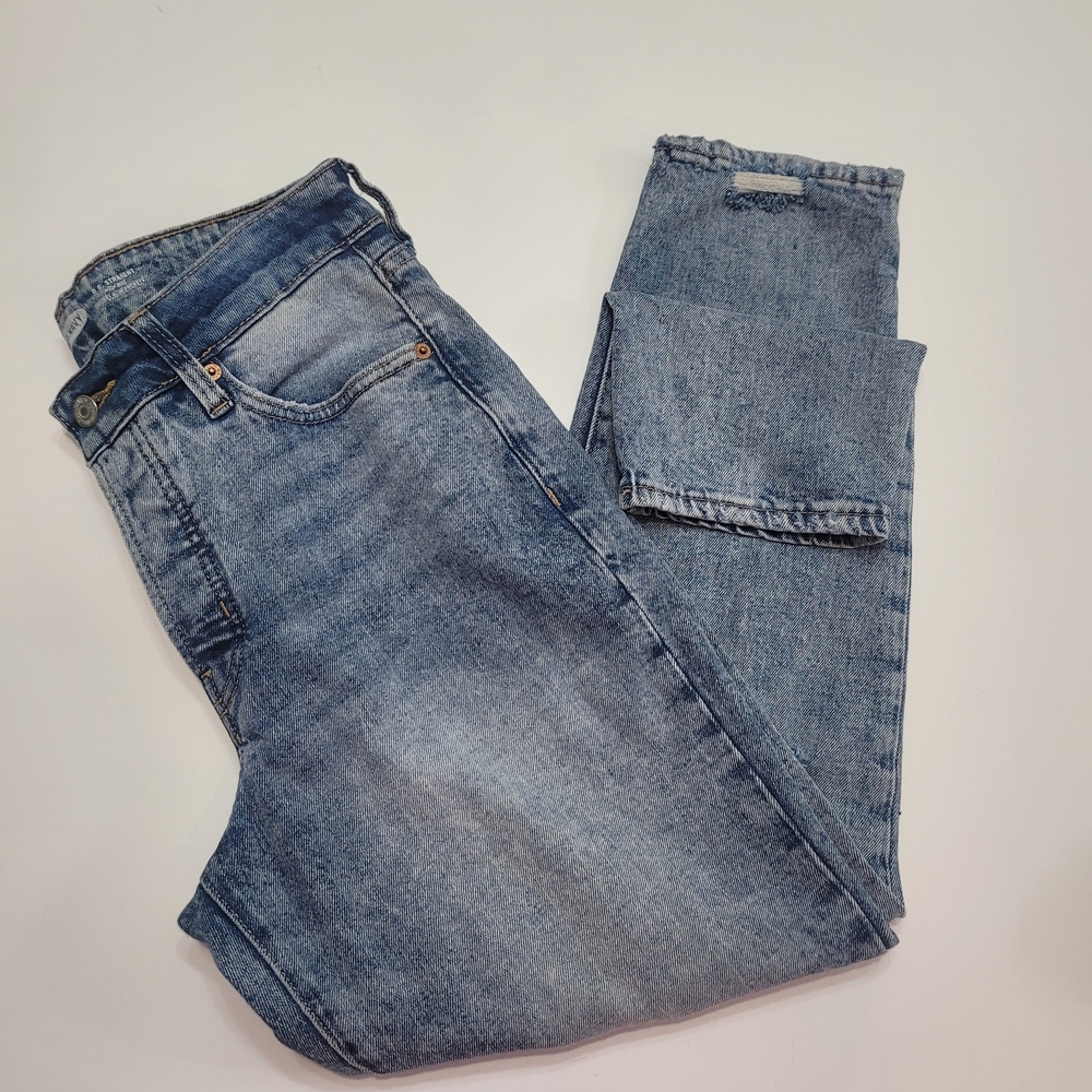 Old Navy O.G Straight High Rise Classic Blue Denim Jeans Size 6 - Picture 13 of 14